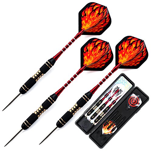 L.E.D STEP Professional Steel Tip Darts 21Grams Set with Dart Aluminum Shafts and Flights Standard