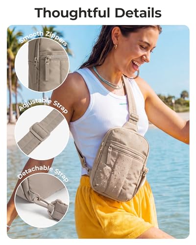 Image of BAGSMART Small Crossbody Bags for Women, Puffer Sling Bag Fanny Packs, Purses Hobo Handbag for Daily Travel Hiking