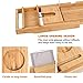 Bamboo Bathtub Caddy Tray Expandable for Luxury Bath,Bath Accessories & Table with Wine Glass Holder,Book Stand Bathroom Organizer with Extending Sides for Men/Women,Free Soap Holder
