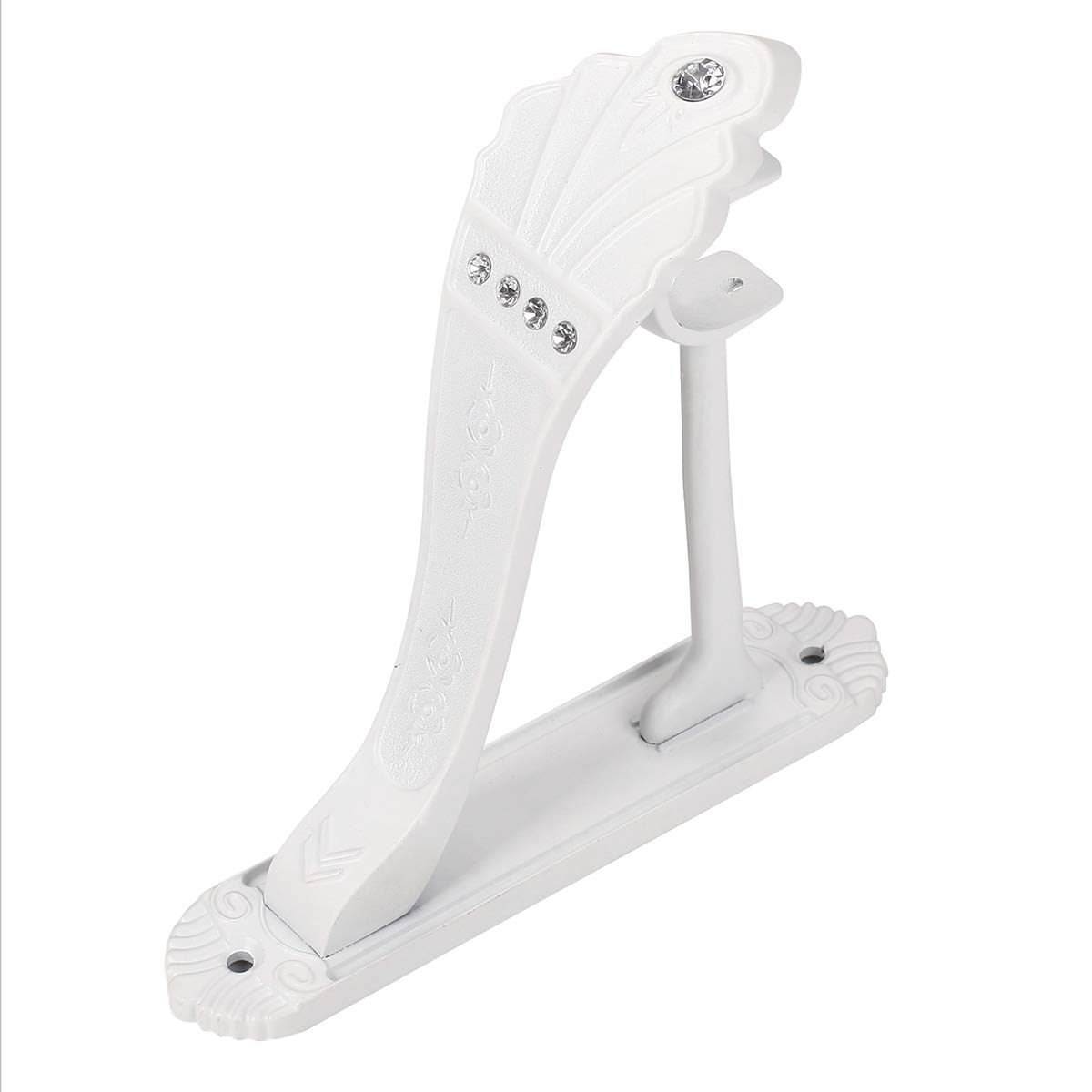 HomeHarmony® Luxurious Decorative Bespoke Curtain Pole Bracket Pair for 25-28mm Poles Available in 4 Designs and 3 Colours (White, BR022)