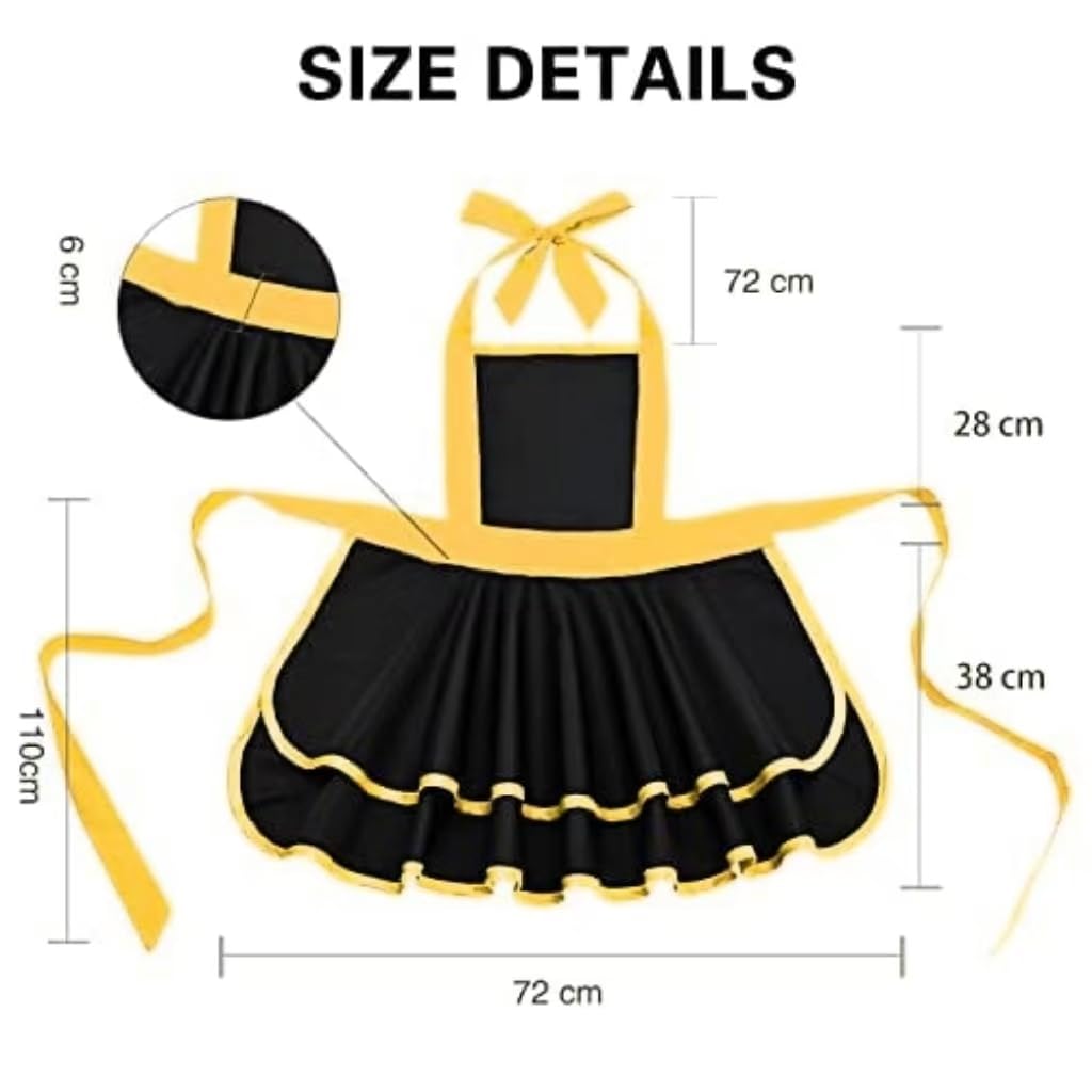 Violet Mist Cute Lovely Retro Aprons for Women Girl Ladies Sexy Sweetheart Vintage Aprons 50s PolkaDot Vintage Christmas Apron kawaii Cooking Kitchen Ruffle Witch Apron Housewife Waitress Mothers Gift