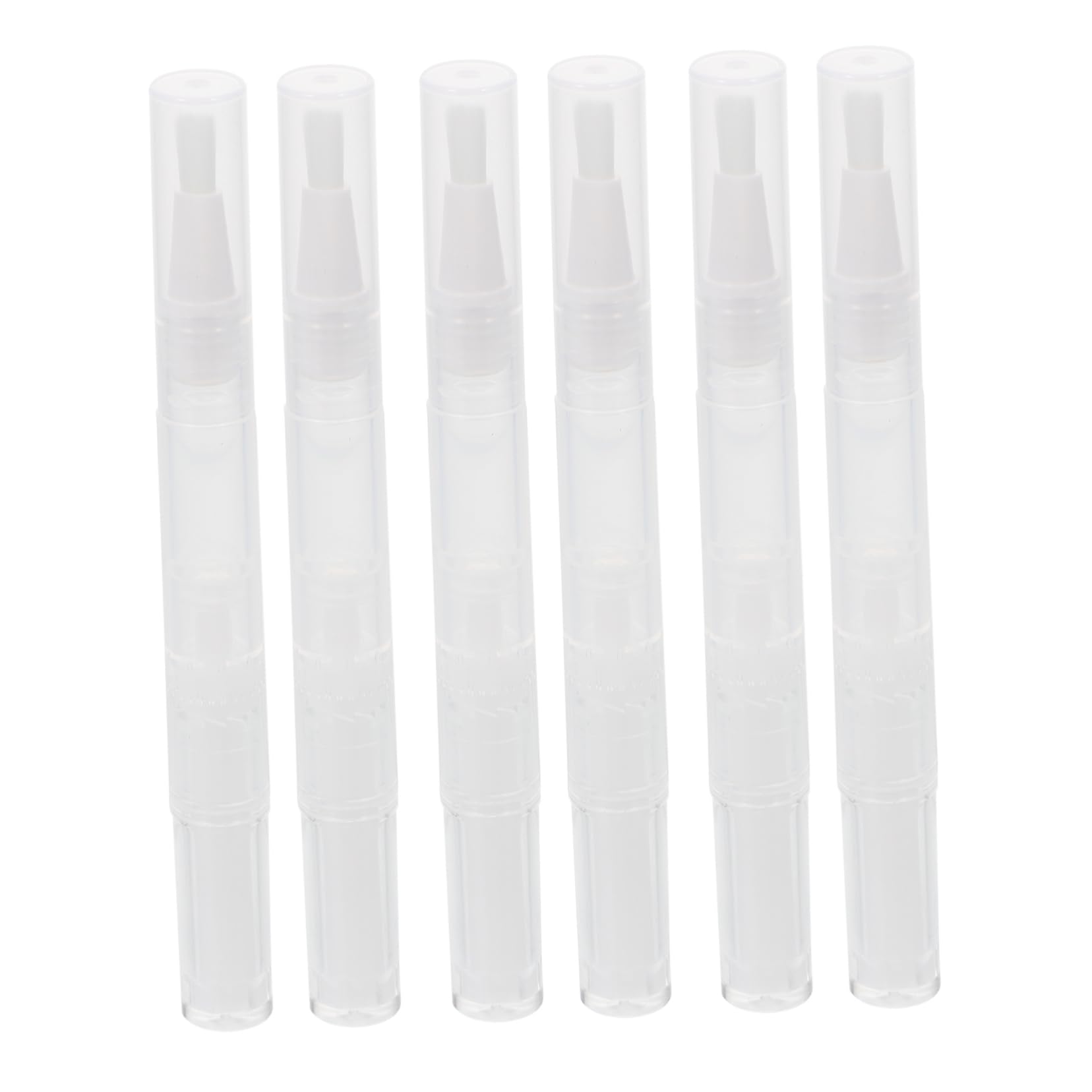 2 Set Penne Applicatrici Per Cuticole Penne Trasparenti E Portatili Per Lucidalabbra Per Gloss E Trattamenti Nutrienti Per Unghie 6 Pezzi*2