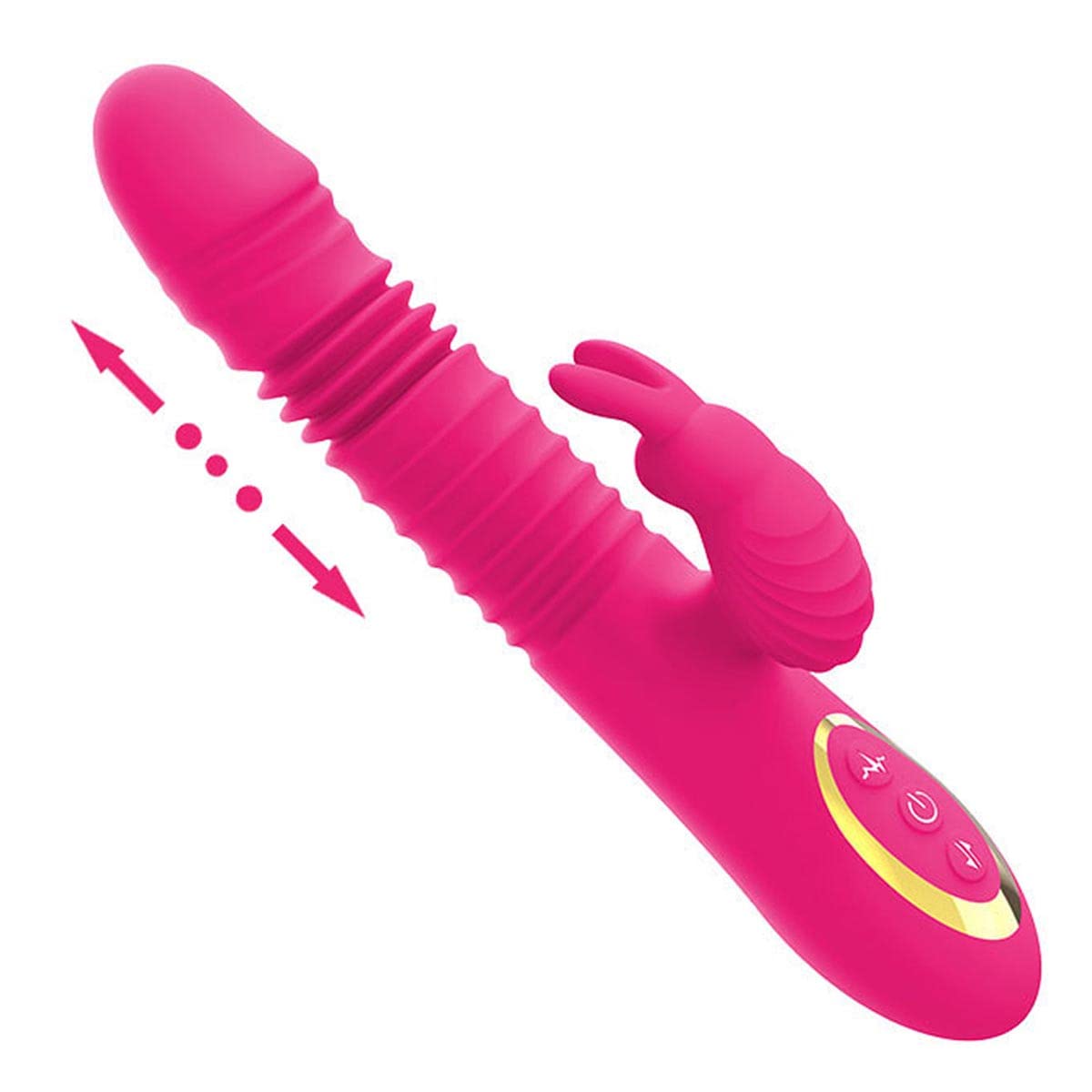 AAKOMA Vibratore a Spinta, Vibratore Clitorideo Punto G Impermeabile e Ricaricabile Vibratore Dildo in Silicone Realistico con 10 Modalità di Vibrazione di Frequenza, Giocattoli Sessuali Donne Rosso