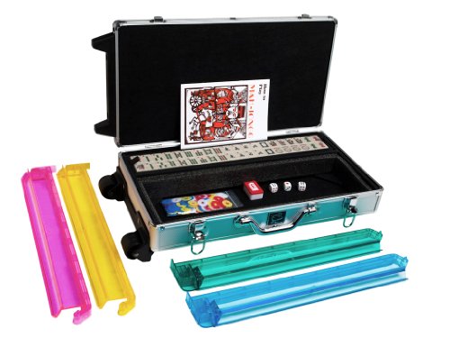 Set tablero Mahjong americano con estuche aluminio ruedas miniatura 3