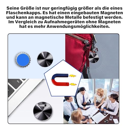 Diktiergerät Mini,Aufnahmegerät Spionage,Spion abhörgerät,Spion digital Voice Recorder