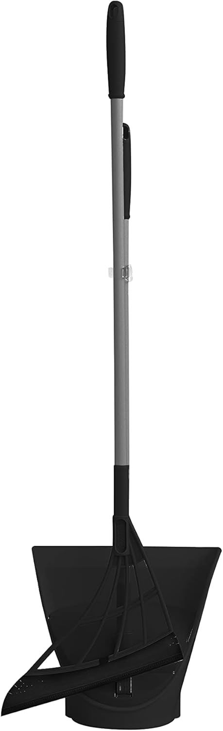 Broombi and Dustpan Set – All-Surface Silicone Broom & Squeegee for Indoor Cleaning – Sweeps Glass, Dust, Removes Pet Hair, Liquids – Smooth Floors, Rugs, Windows – One-Click Smart Dustpan (Black) Broombi and Dustpan Set – All-Surface Silicone Broom & Squeegee for Indoor Cleaning – Sweeps Glass, Dust, Removes Pet Hair, Liquids – Smooth Floors, Rugs, Windows – One-Click Smart Dustpan (Black)