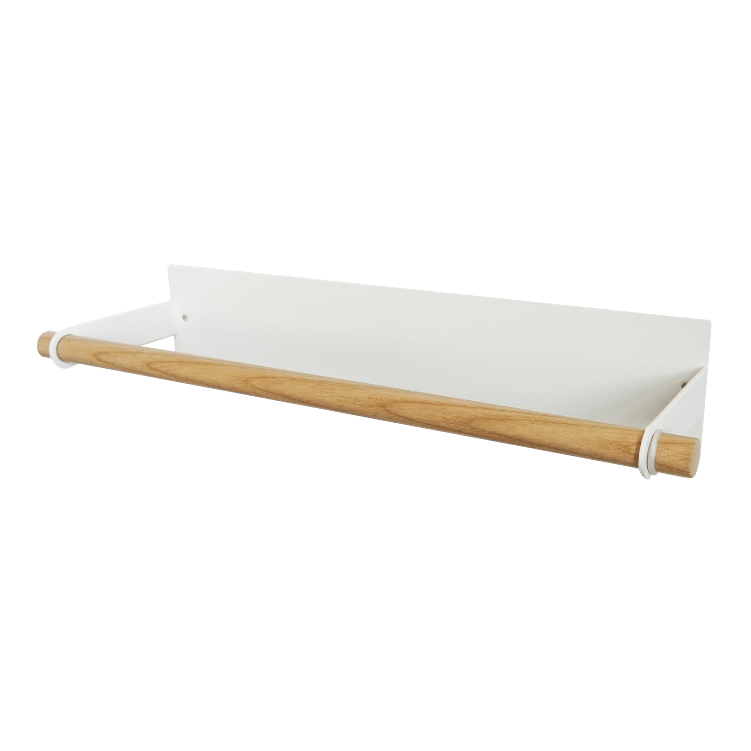 Yamazaki Home Hanger Magnetic Paper Kitchen Storage | Steel + Wood | Small | Towel Holder, White
