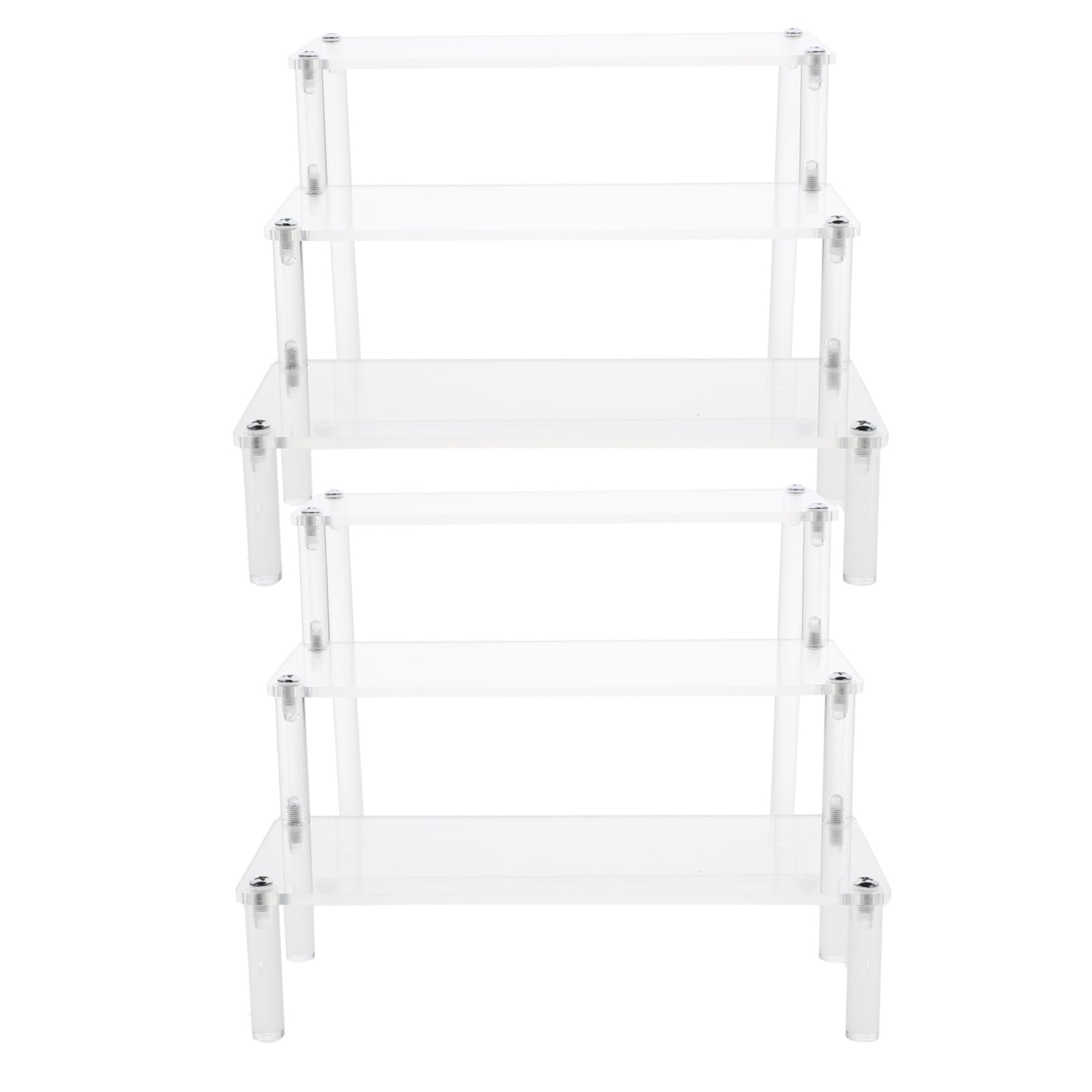 Gatuida 2 Stück Riser Display Stand Teiliges Transparentes Ständerregal für Figuren Schmuck und Sammlerstücke Stufiges Design für Zuhause und Geschäfte