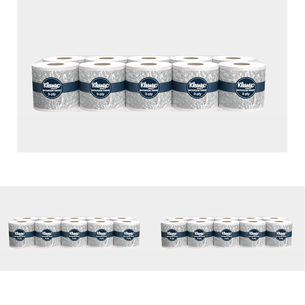 KLEENEX® Toilet Tissue 82026-3 ply Toilet Paper - 10 Tissue Rolls x 240 Pulls - Sheet Size 11 x 10 cm (2,400 sheets) (Pack of 3)-image-18