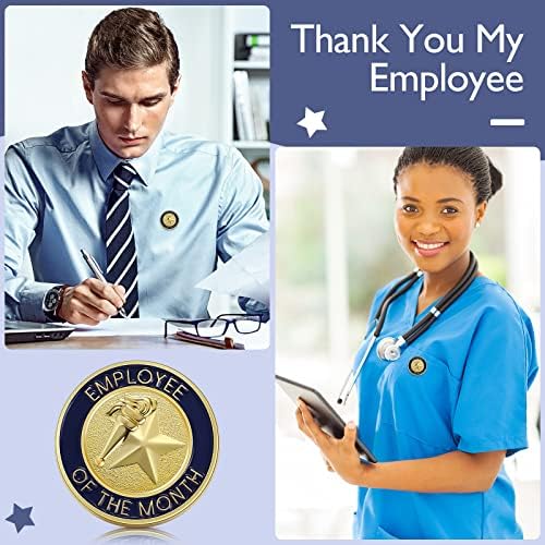 Dingion 24 Pcs Employee of The Month Lapel Pin 3/4 Inch
