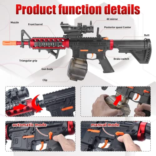 Bereyes Electric Gel Ball Blaster Toy, Eco-Friendly Splatter Ball Blaster Automatic Toy With 50000+ Water Beads And Goggles, For Kids And Adults Ages 12+Outdoor Activities Game #TOP1