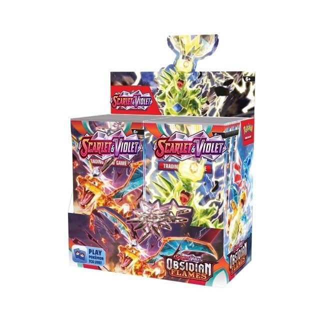Zarel Trading Cards Game for Kids Poke Cards Booster Pack Game Scarlet & Violet Card with Action Booster Packs (36 Pack)
