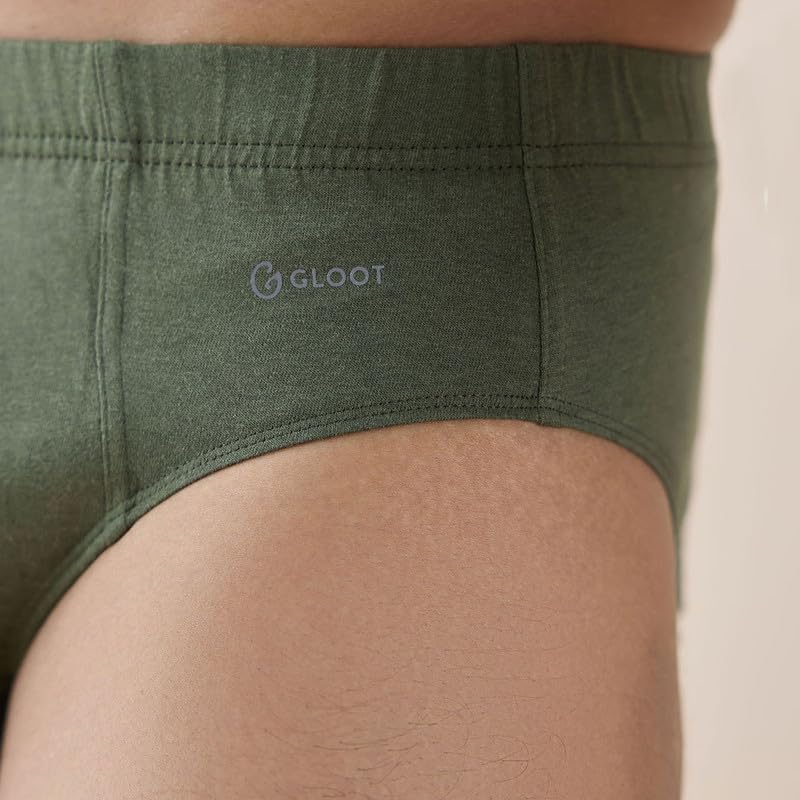 Image of GLOOT Men's Cotton Solid Briefs