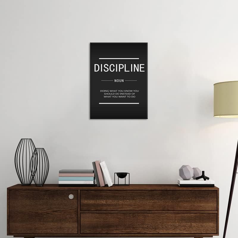 Miniatura 3 de Arte inspirador para pared, diseño de disciplina, sustantivo motivacional, decoración moderna para el hogar y la oficina, lienzo, arte de pared,
