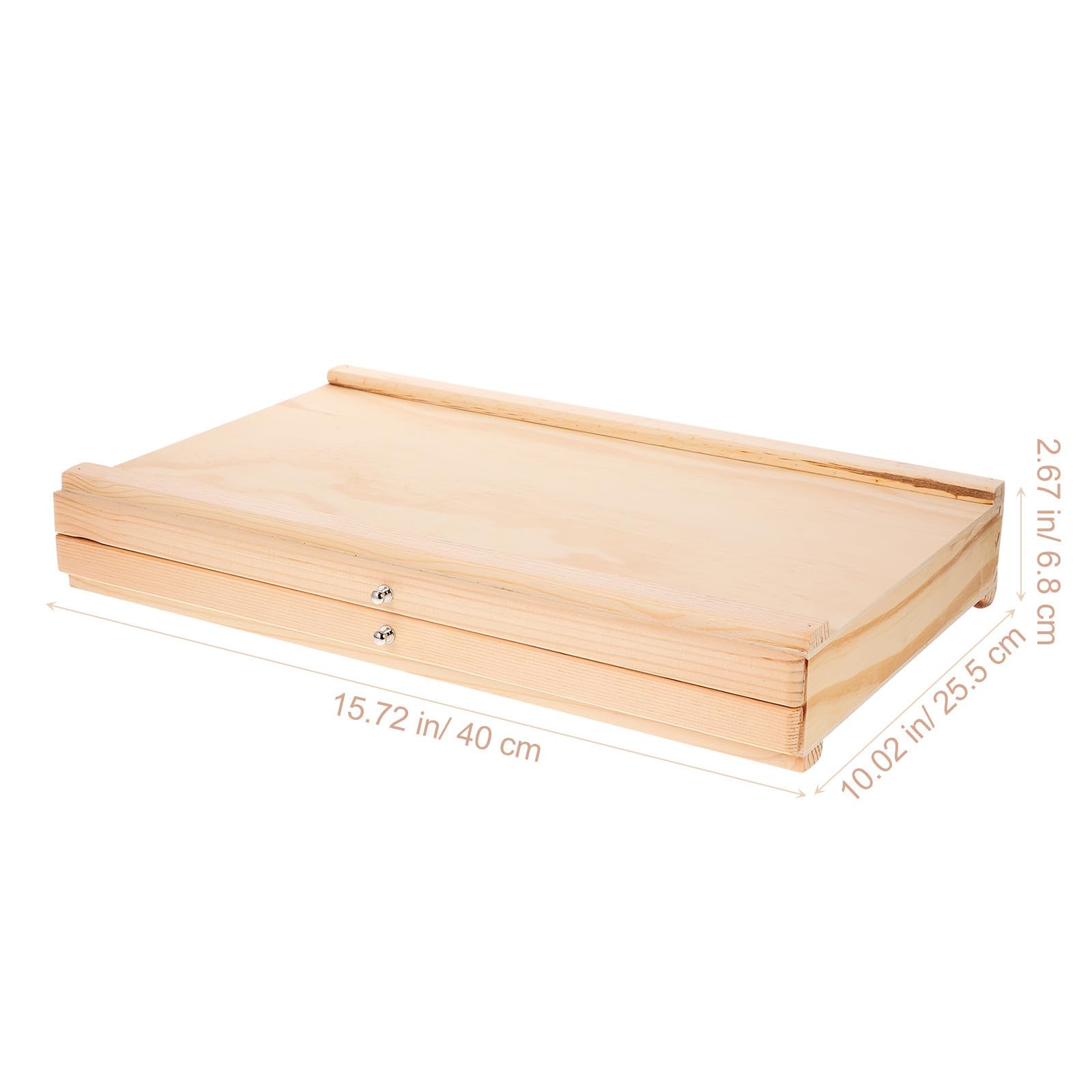 Boîte de Rangement Khaki pour Artistes et Enseignants en Bois