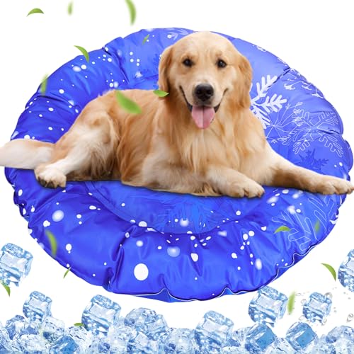 Tappetino Refrigerante per cani e gatti Tappetino refrigerante gel non tossico Antigraffio L'autoraffreddamento Fisico è Adatto per L'estate per il raffreddamento degli animali (Blu navy, 50 * 70)