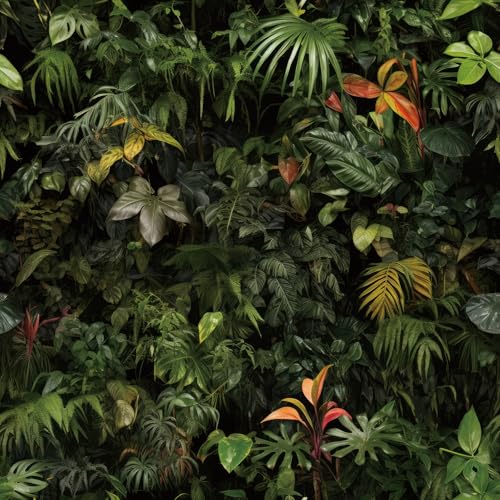 HelloWall Tropical Wallpaper Peel and Stick Plant Jungle Wallpaper 17.5"x160"