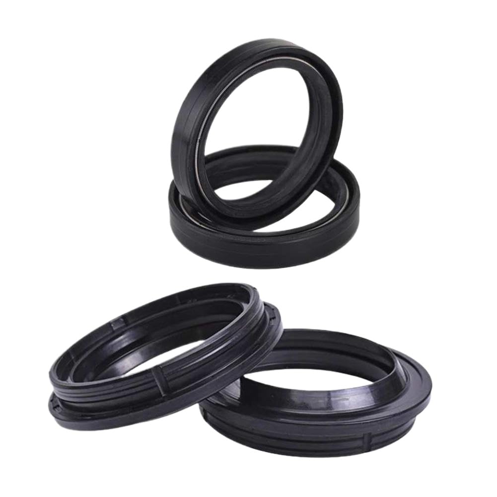Kit paraolio forcella anteriore per moto in gomma nera resistente alla temperatura per ammortizzatore