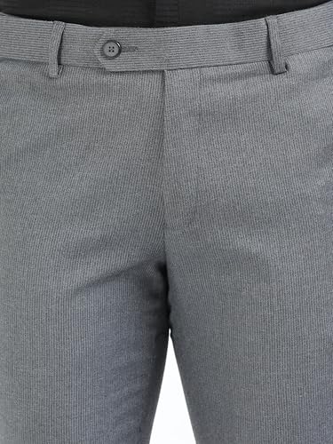 Image of Mc Henry Men's Techno Flex 2inch- Waist Expandable Wrinkle Free Stretchable Striped Slim Fit Elite and Luxurious Formal Trousers for Men