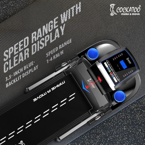 Image of Cockatoo SmartRun A5 5HP Peak DC Motorized Treadmill for Home, with 15% Auto Incline, Max Speed 14 Km /Hr, Max User Weight 120Kg