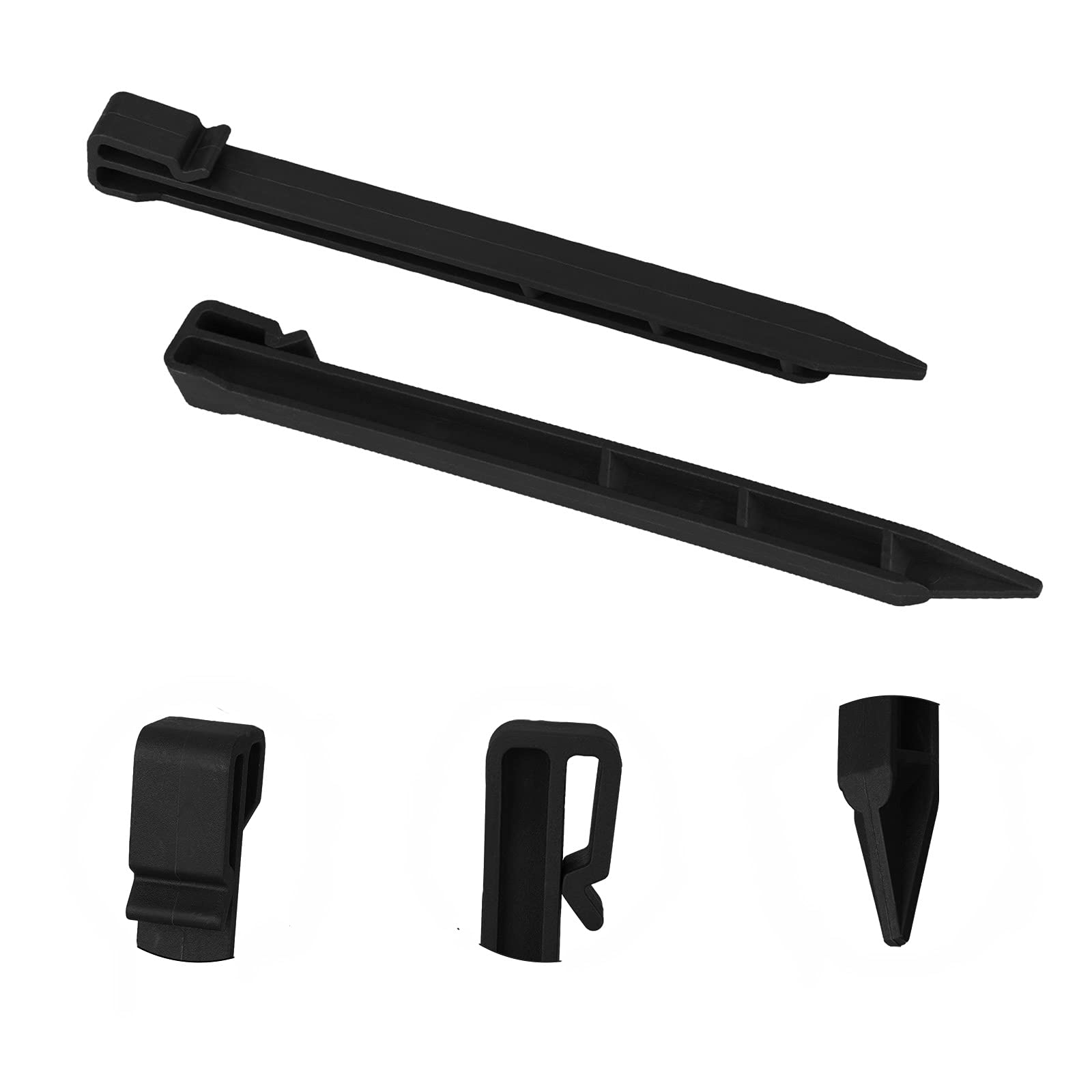 XFLOFE Lot de 50 Piquets de Bordure de Paysage, 10 Piquets Épais d'Ancrage, en Plastique pour Terrasse et Jardin (Noir XFLOFE Lot de 50 Piquets de Bordure de Paysage, 10 Piquets Épais d'Ancrage, en Plastique pour Terrasse et Jardin (Noir
