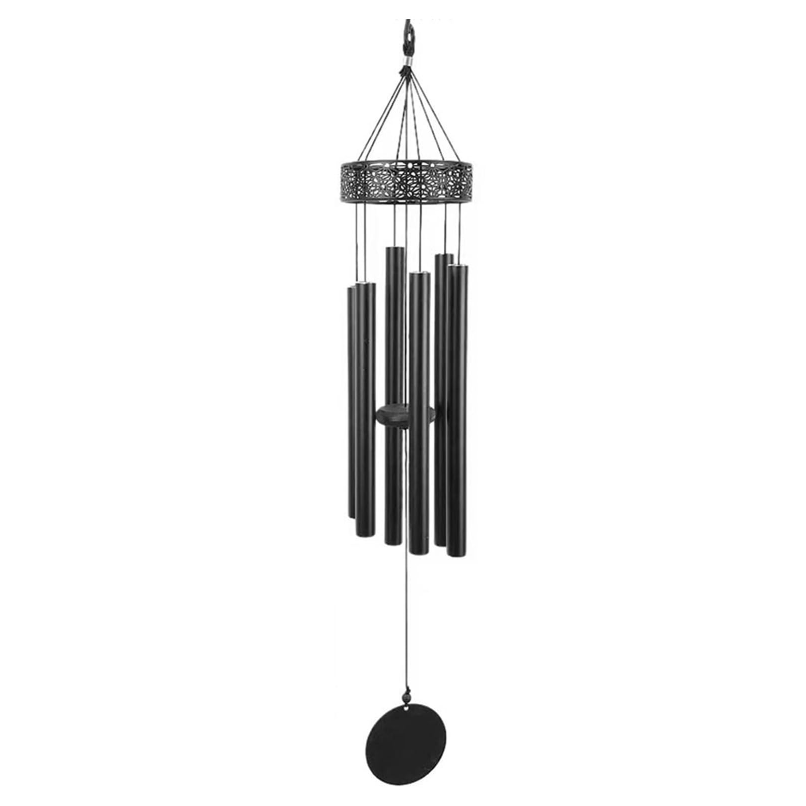 Wind Chimes for Garden, Outdoor 36" Large 6 Hollow Aluminum Tubes Deep Tone, Classic Retro Decor Zen Garden Chimes Chimes for Garden, Home, Yard, Indoor and Outdoor Decor