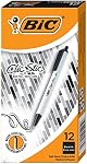 BiC Clic Stic Stylos à bille rétractables, point moyen (1.0mm), Bleu, parfait pour les fournitures scolaires et de bureau, 12-Count