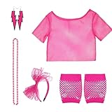 Photo Gallery popapie 1 pezzi accessori neon anni 80 maglietta a rete,abbigliamento da donna anni 90 anni 80,costumi discoteca festa carnevale,comprende neon cerchietto collana guanti orecchini per natale cosplay Photo Gallery popapie 1 pezzi accessori neon anni 80 maglietta a rete,abbigliamento da donna anni 90 anni 80,costumi discoteca festa carnevale,comprende neon cerchietto collana guanti orecchini per natale cosplay