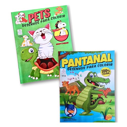 5 Revistinha de Colorir Desenhos Infantis Livro de Pintar Crian&ccedil;as