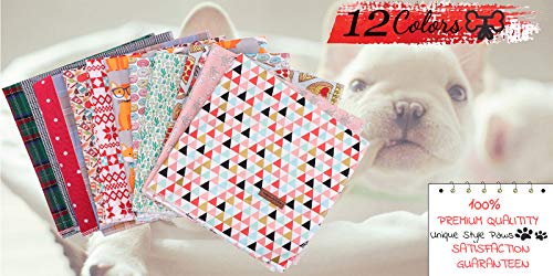 Unique style paws 1PCS Hundebandanas Waschbarer Baumwollquadrat-Latz, Verstellbarer Hundetuch für kleine mittelgroße Hunde und Katzen roter Punkt