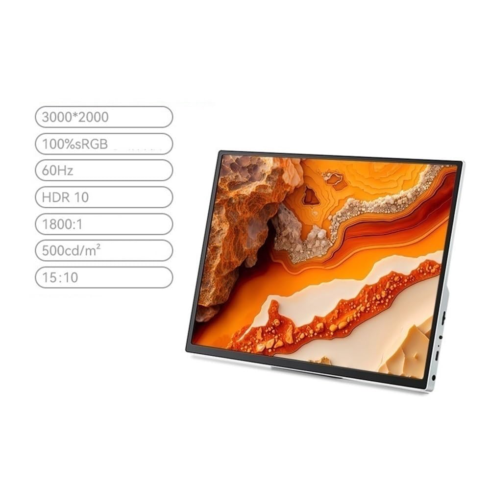 Monitor portatile Full HD 3000 * 2000 da 13,5 pollici, connettività USB-C. Secondo schermo for il lavoro Monitor per Smart Working