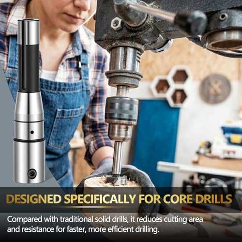 Image of Annular Cutter Arbor Adapter, R8 to 3 /4 inch Weldon Shank Compatible with Bridgeport Milling Machine, Hardened Steel, High Precision CNC Machined, 7 /16 inch-20 Drawbar Compatible(Standard)