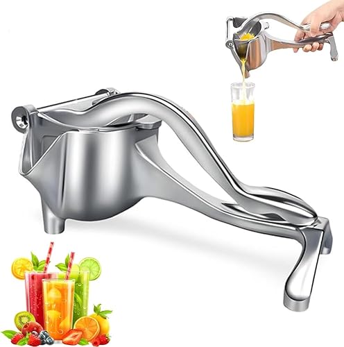 Miniatura 1 de Exprimidor de mano - Exprimidor manual de aluminio, exprimidor de mano grande, extractor de jugo de frutas resistente para limón, naranja, lima,