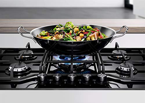 Electrolux Piano Cottura Gas EGG7536K Serie 600 Gas on Glass75cm da Incasso,5 Fuochi,Bruciatore Wok,Precisa Regolazione della Fiamma,Speed Burner,Semplice da Pulire,Sicurezza Sicurgas, 740x510cm,Nero - immagine 4