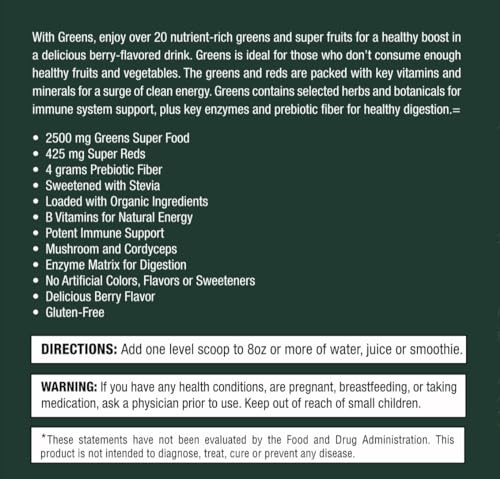 Biomental Greens Supplement- Berries-Detox - Digestive Health, Antioxidant Blend, Greens Powder thumb #3