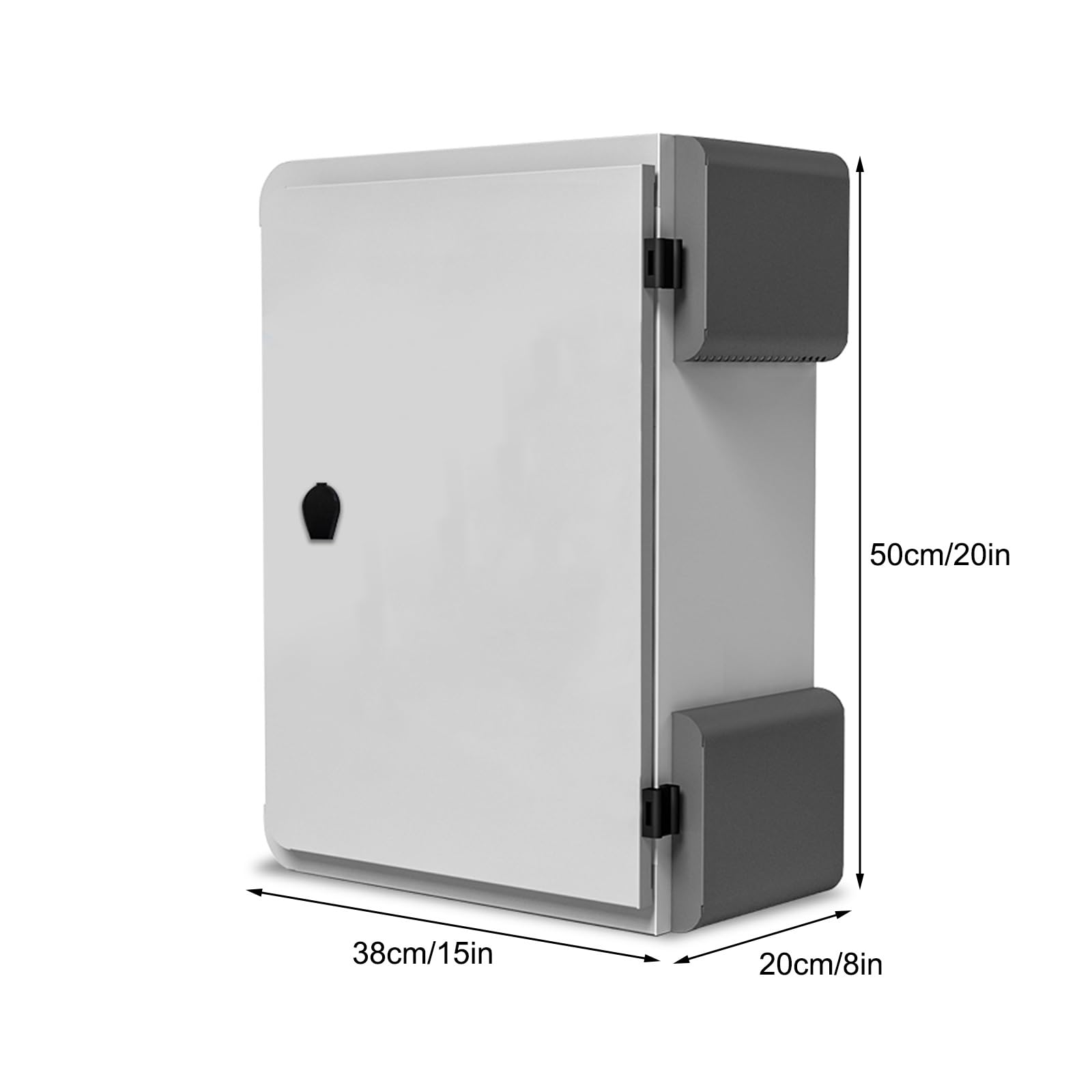 Scatole di derivazione a parete per impianti elett Scatola elettrica resistente alle intemperie in acciaio zincato IP65 Montaggio su palo a parete di varie dimensioni(38x50x20cm/15x20x8in)