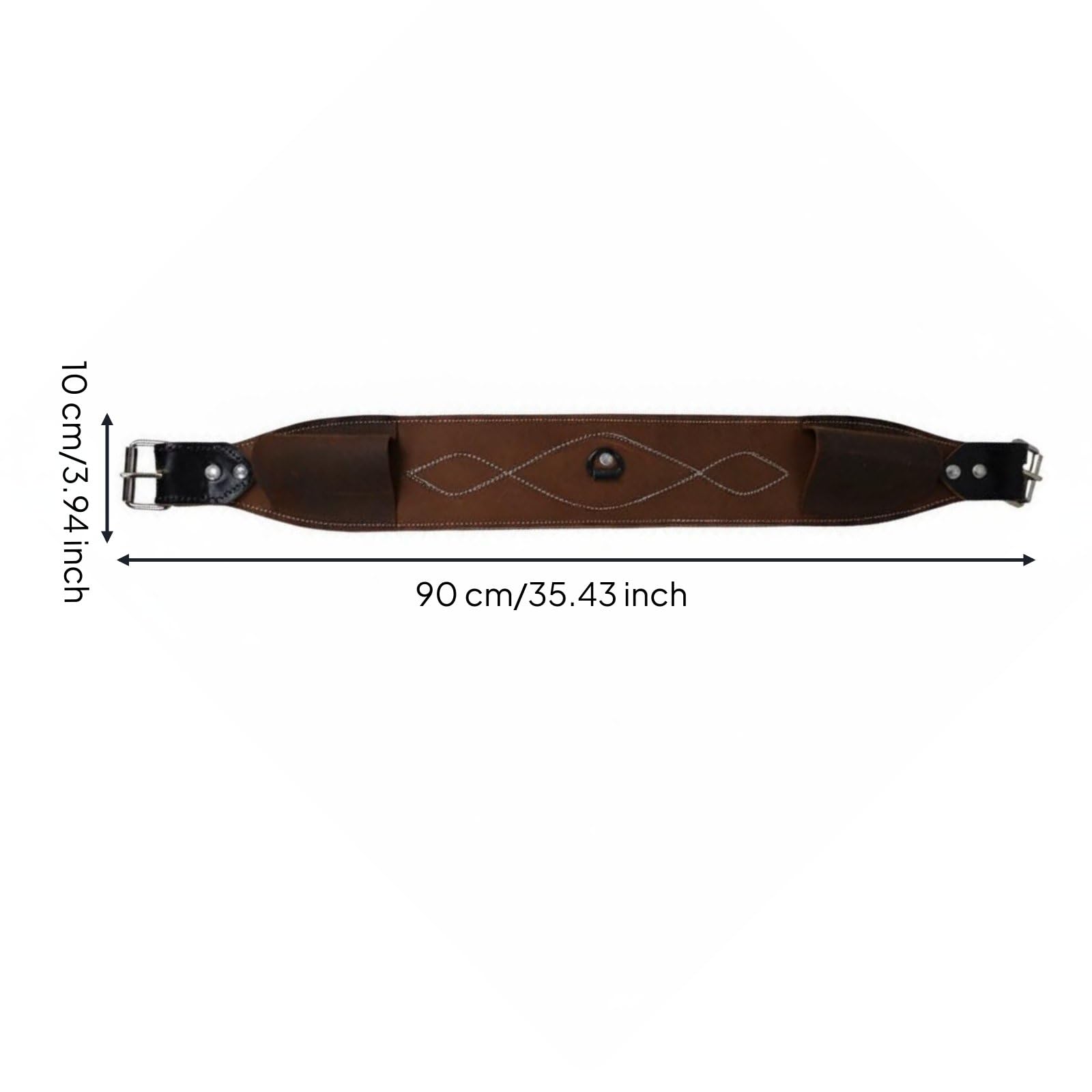 Baoblaze Cinghia Posteriore Sella Cavallo Cintura Equestre Girth Strap Reggisella in Pelle PU con Fibbia Robusta per Supporto Della Sella E Miglior Controllo , Marrone