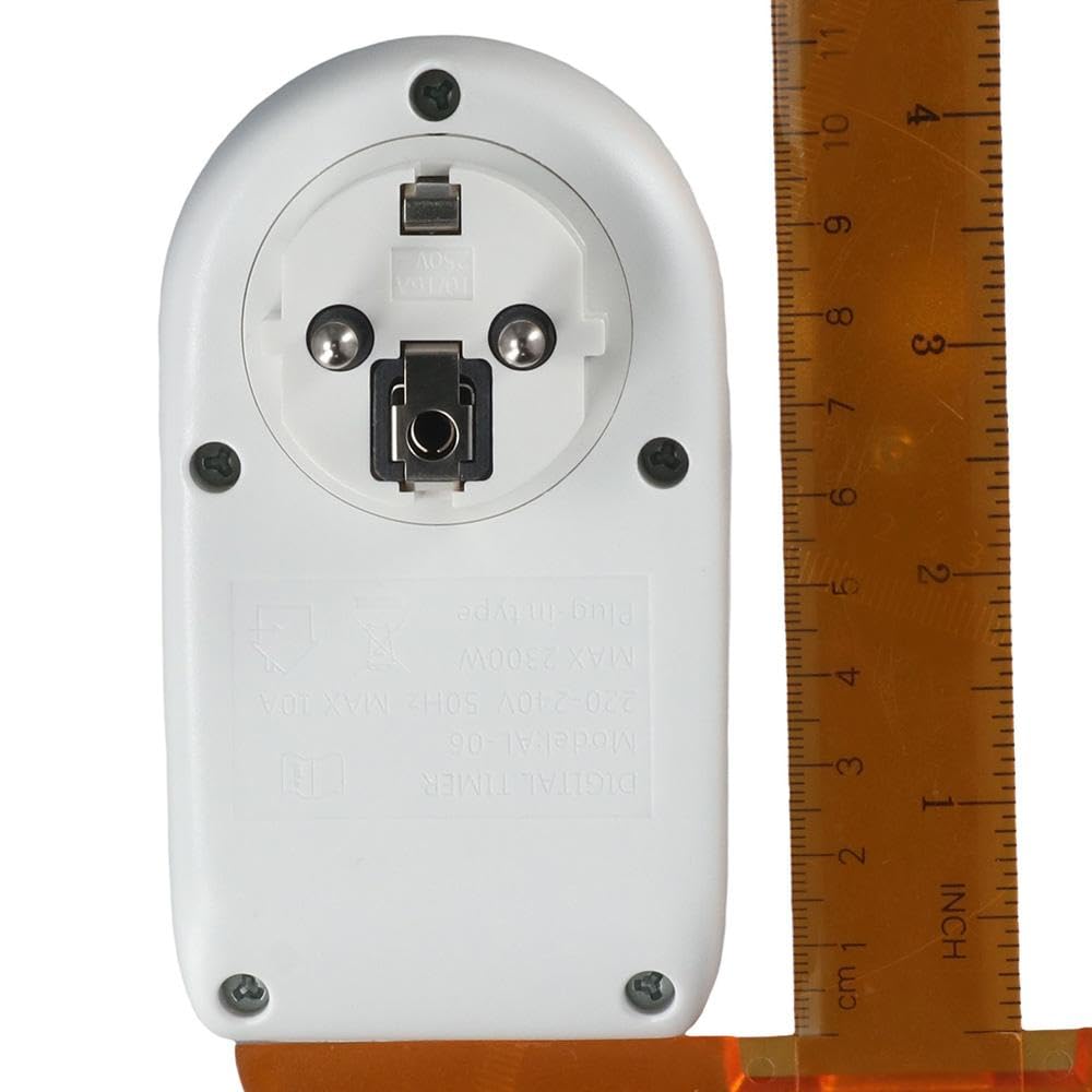 Enchufe de temporizador estándar europeo de 220 V-240 V, portátil, ABS, funcional, LCD, digital, enchufe duradero, enchufe de la UE, enchufe inteligente para electricista