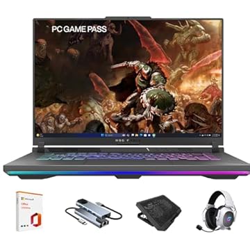 Asus Laptop para jogos ROG Strix G16 2025, tela FHD 165Hz de 16 polegadas, AMD Ryzen 9 8940HX de 16 núcleos, RTX 5070 Ti, 16 GB de RAM, SSD de 1 TB, cinza Eclipse