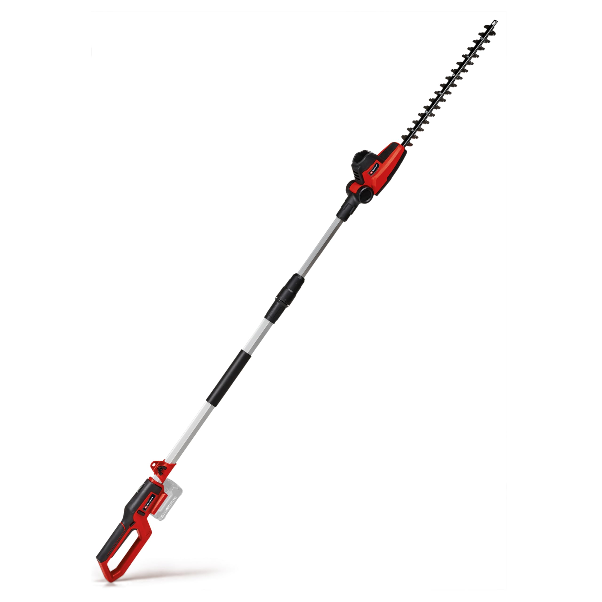 Einhell 3410585 Tagliasiepi Telescopico 18 V, Impugnatura Girevole, Testina Motorizzata A 7 Posizioni, Senza Batteria E Caricabatteria, Nero/Rosso