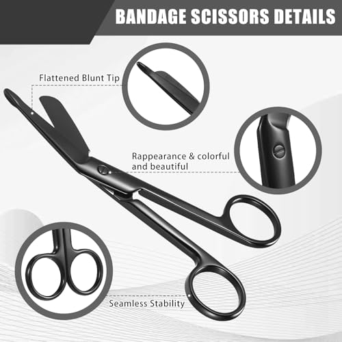 Image of BBTO Hemostat Curved and Straight Hemostat Forceps Piercing Pliers Forceps, Stainless Steel Straight and Curved Pliers, Fishing Tweezer(Black,4 Pcs)