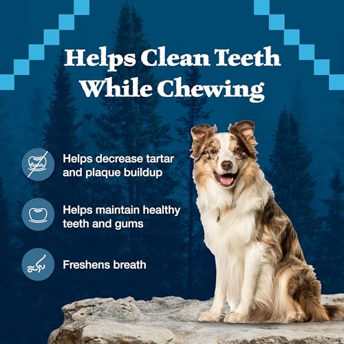 Blue Buffalo Wilderness Wild Bones Grain-Free Dental Chews Dog Treats, Large, 27-oz Bag, (Pack of 2) - image 4