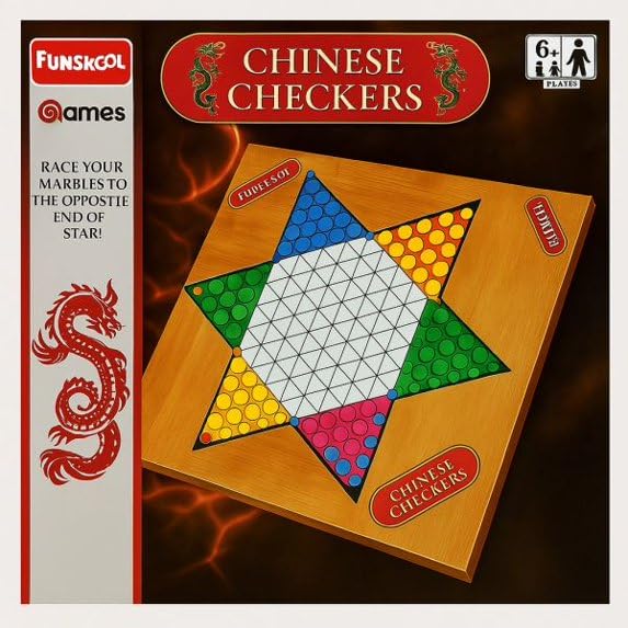 Juego de Mesa Damas Chinas Clásico para 6 Jugadores miniatura 3