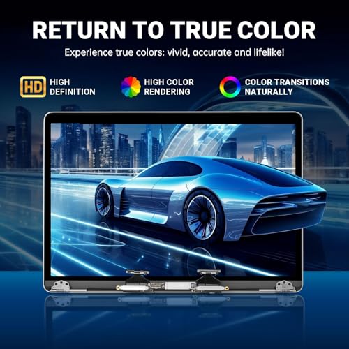 Image of A2338 Screen Replacement Full LCD Screen Assembly, 13.3 inch Retina 2560x1600 Display Replacement for MacBook Pro M1 M2 EMC 3578 8162 MYD83 MYD92 Series, with Installation Fix Kit