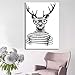 Produktbild ZDFDC Mr Deer Großes Bild Öl Leinwand Tier Poster Wandkunst Wohnzimmer Wohnkultur-50x70cmx1 stücke kein Rahmen