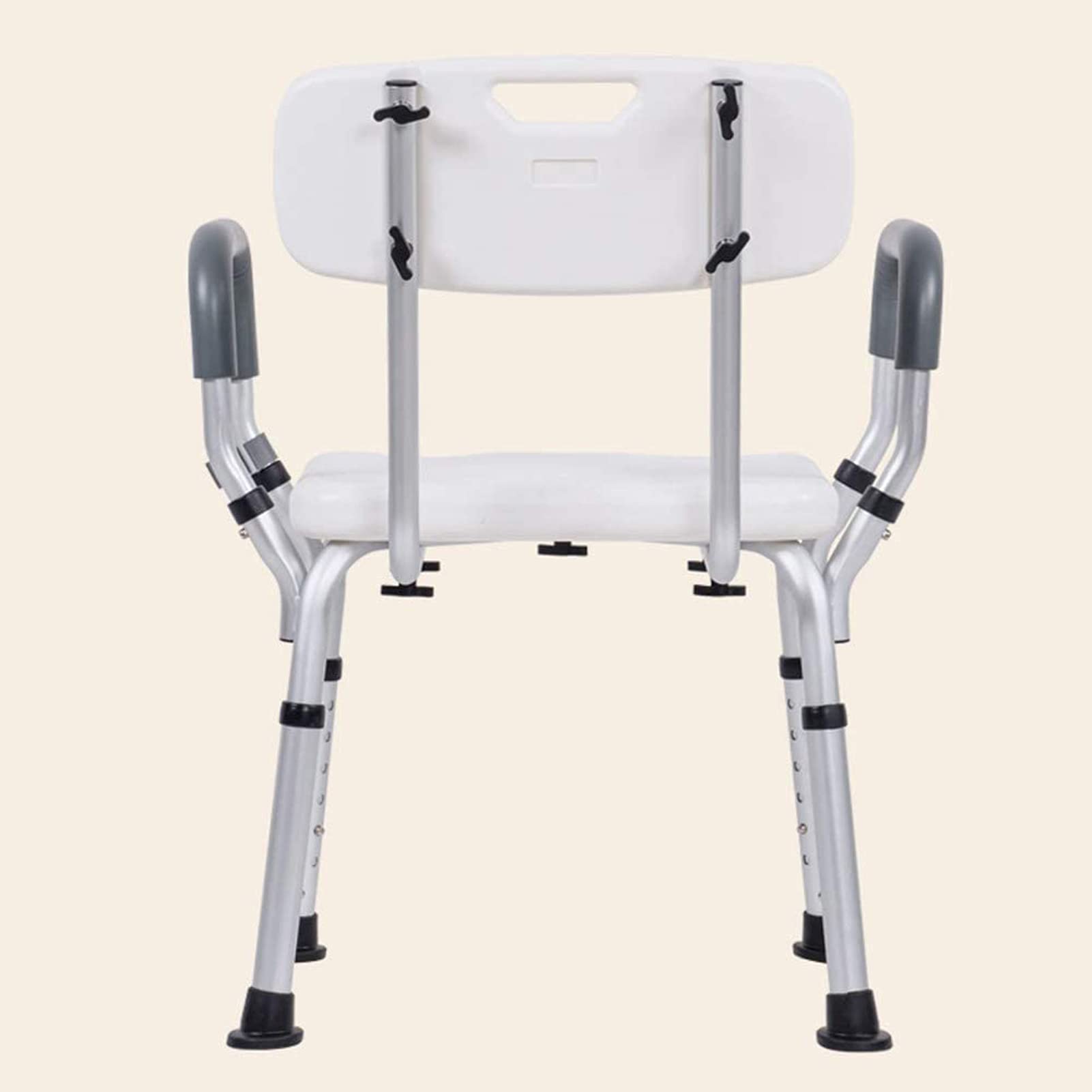 Sillas de Ducha para Ancianos con Reposabrazos y Taburete de Ducha Respaldo, Asientos de Ducha Asiento de Ducha Antideslizante Regulable en Altura, Ayudas de Ducha para Minusválidos y Adultos