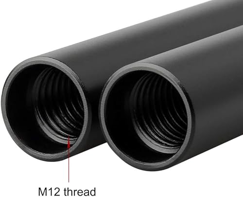 Miniatura 4 de NICEYRIG 6 pulgadas 0.591 in varillas aleación de aluminio aplicable para 0.591 in Rail Matt Box, soporte de varilla de plataforma DSLR, paquete de