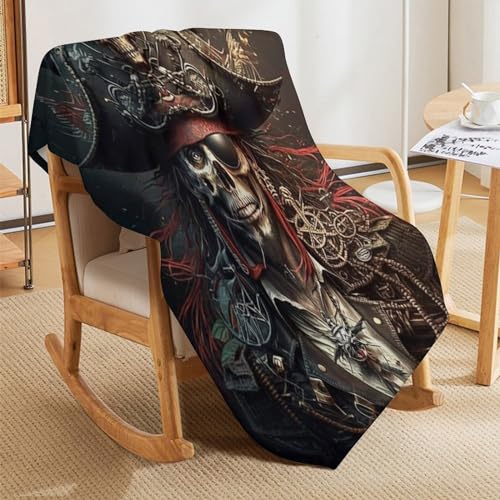 Manta de pirata cálida para cama y sofá con forro polar 130x180 5
