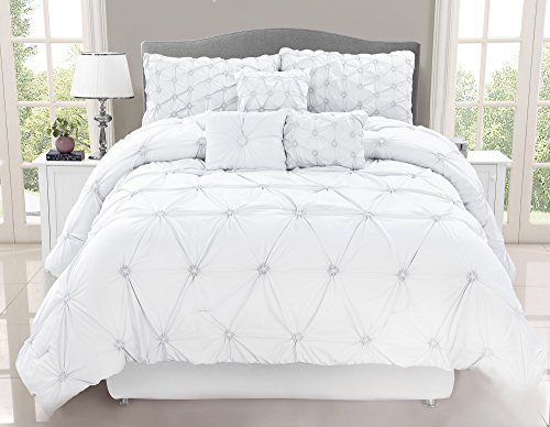 Safdie & Co. 60650.7Q.01 Chateau Collection Chateau 7Piece Comforter Set, Full/Queen