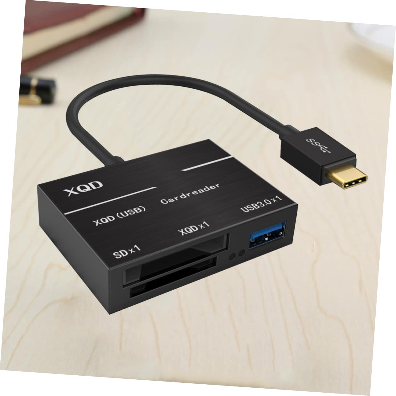 Uonlytech 3piezas Lector De Tarjetas Tipo-c Adaptador USB y Transmisión Rápida De Compatible con Diseño Negro